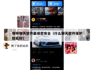 哪种聊天软件最保密安全（什么聊天软件保护隐私好）