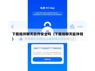 下载陪伴聊天软件安全吗（下载陪聊天能挣钱）