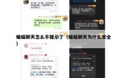 蝙蝠聊天怎么不提示了（蝙蝠聊天为什么安全）