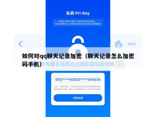 如何对qq聊天记录加密（聊天记录怎么加密码手机）