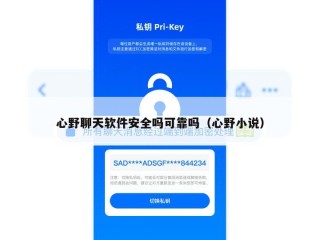 心野聊天软件安全吗可靠吗（心野小说）