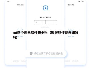 mi这个聊天软件安全吗（密聊软件聊天赚钱吗）