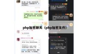 php加密聊天（php加密文件）