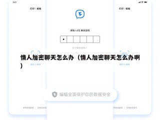 情人加密聊天怎么办（情人加密聊天怎么办啊）