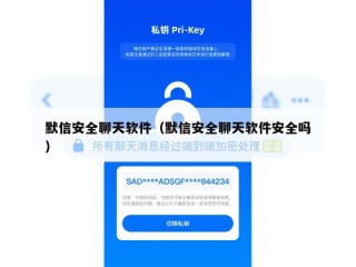 默信安全聊天软件（默信安全聊天软件安全吗）