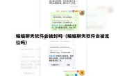 蝙蝠聊天软件会被封吗（蝙蝠聊天软件会被定位吗）