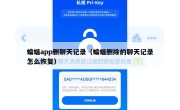 蝙蝠app删聊天记录（蝙蝠删除的聊天记录怎么恢复）