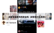 闲管家能聊天吗安全吗（闲管是什么意思）