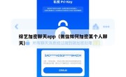 综艺加密聊天app（微信如何加密某个人聊天）