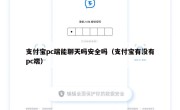 支付宝pc端能聊天吗安全吗（支付宝有没有pc端）