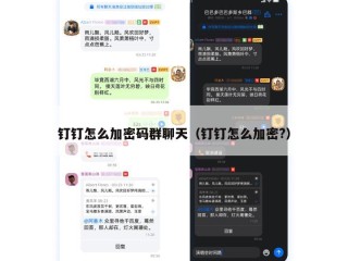 钉钉怎么加密码群聊天（钉钉怎么加密?）