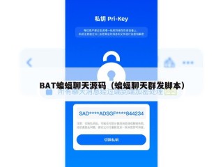 BAT蝙蝠聊天源码（蝙蝠聊天群发脚本）