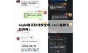 saylo聊天软件安全吗（soll是聊天软件吗）