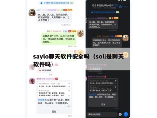saylo聊天软件安全吗（soll是聊天软件吗）