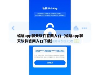 蝙蝠app聊天软件官网入口（蝙蝠app聊天软件官网入口下载）