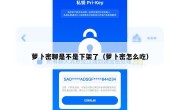 萝卜密聊是不是下架了（萝卜密怎么吃）