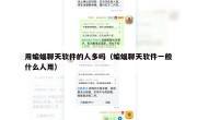 用蝙蝠聊天软件的人多吗（蝙蝠聊天软件一般什么人用）
