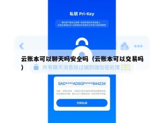 云账本可以聊天吗安全吗（云账本可以交易吗）