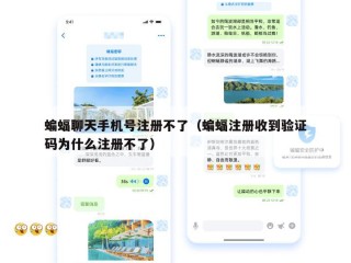 蝙蝠聊天手机号注册不了（蝙蝠注册收到验证码为什么注册不了）