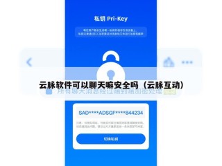 云脉软件可以聊天嘛安全吗（云脉互动）