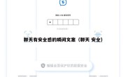 聊天有安全感的瞬间文案（聊天 安全）