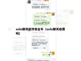 solo聊天软件安全不（solo聊天收费吗）