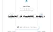 加密聊天的工具（加密聊天的工具叫什么）