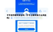 千牛软件聊天安全吗（千牛上聊天有什么风险吗）