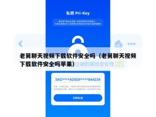 老舅聊天视频下载软件安全吗（老舅聊天视频下载软件安全吗苹果）