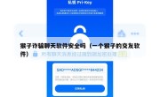 猴子诈骗聊天软件安全吗（一个猴子的交友软件）