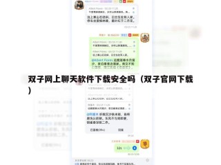 双子网上聊天软件下载安全吗（双子官网下载）