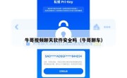牛哥视频聊天软件安全吗（牛哥聊车）