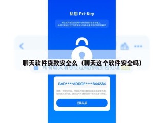 聊天软件贷款安全么（聊天这个软件安全吗）