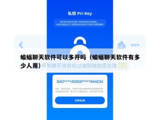 蝙蝠聊天软件可以多开吗（蝙蝠聊天软件有多少人用）