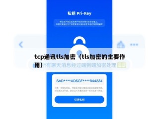 tcp通讯tls加密（tls加密的主要作用）