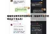 蝙蝠安全聊天软件密聊在哪（蝙蝠聊天软件密码忘记了怎么办）