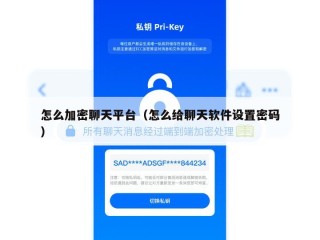怎么加密聊天平台（怎么给聊天软件设置密码）