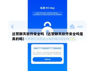 达赞聊天软件安全吗（达赞聊天软件安全吗是真的吗）