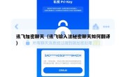 讯飞加密聊天（讯飞输入法秘密聊天如何翻译）