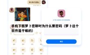 手机下载萝卜密聊时为什么要密码（萝卜这个软件是干嘛的）