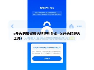 s开头的加密聊天软件叫什么（s开头的聊天工具）
