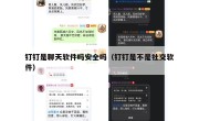 钉钉是聊天软件吗安全吗（钉钉是不是社交软件）