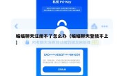 蝙蝠聊天注册不了怎么办（蝙蝠聊天登陆不上）