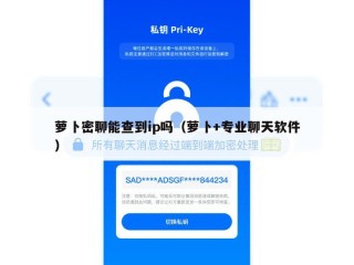 萝卜密聊能查到ip吗（萝卜+专业聊天软件）