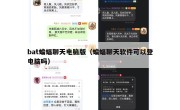 bat蝙蝠聊天电脑版（蝙蝠聊天软件可以登电脑吗）