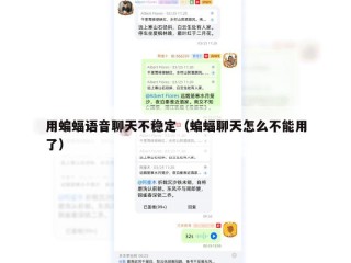 用蝙蝠语音聊天不稳定（蝙蝠聊天怎么不能用了）