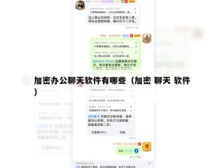 加密办公聊天软件有哪些（加密 聊天 软件）