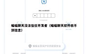 蝙蝠聊天没法信任开发者（蝙蝠聊天软件收不到信息）