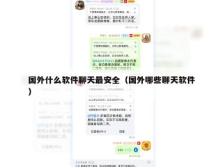 国外什么软件聊天最安全（国外哪些聊天软件）