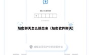 加密聊天怎么搞出来（加密软件聊天）